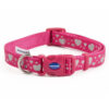Ancol Pink Hearts Reflective Dog Collar