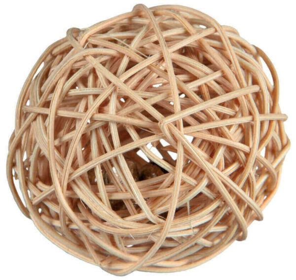 Trixie Wicker Ball with Bell Small Animal Toy 4 cm